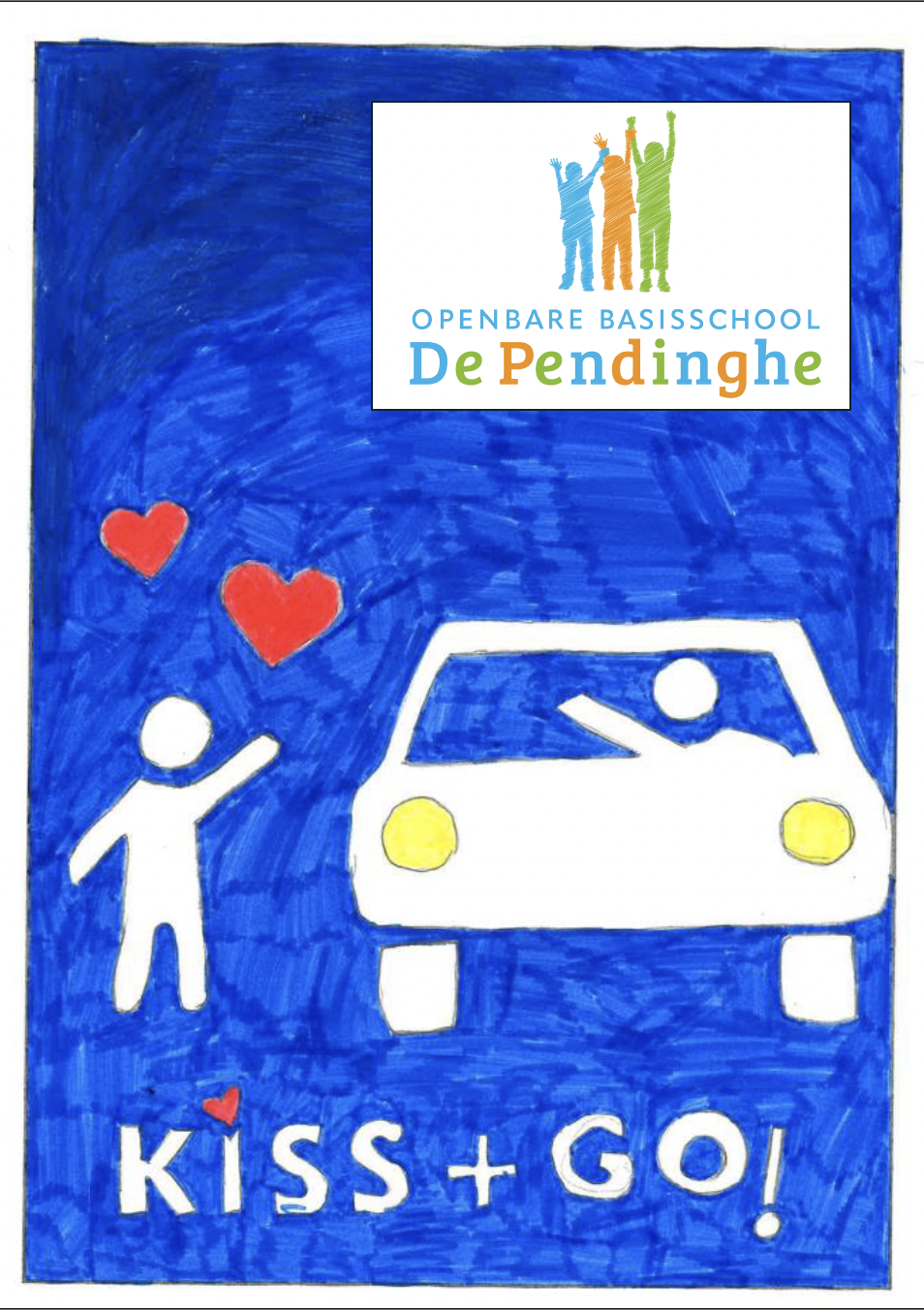 Nieuw verkeersbord bij OBS De Pendinghe: ontworpen door een leerling